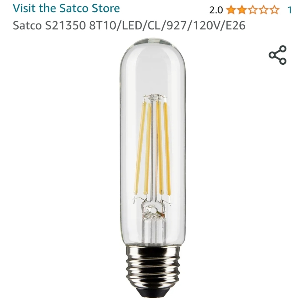 Satco Led 8W Tubular bulb